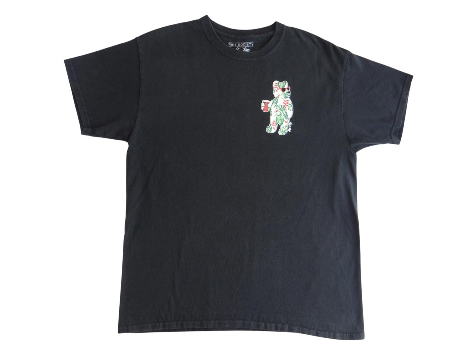Riot Society Graphic Bear T-Shirt - Black