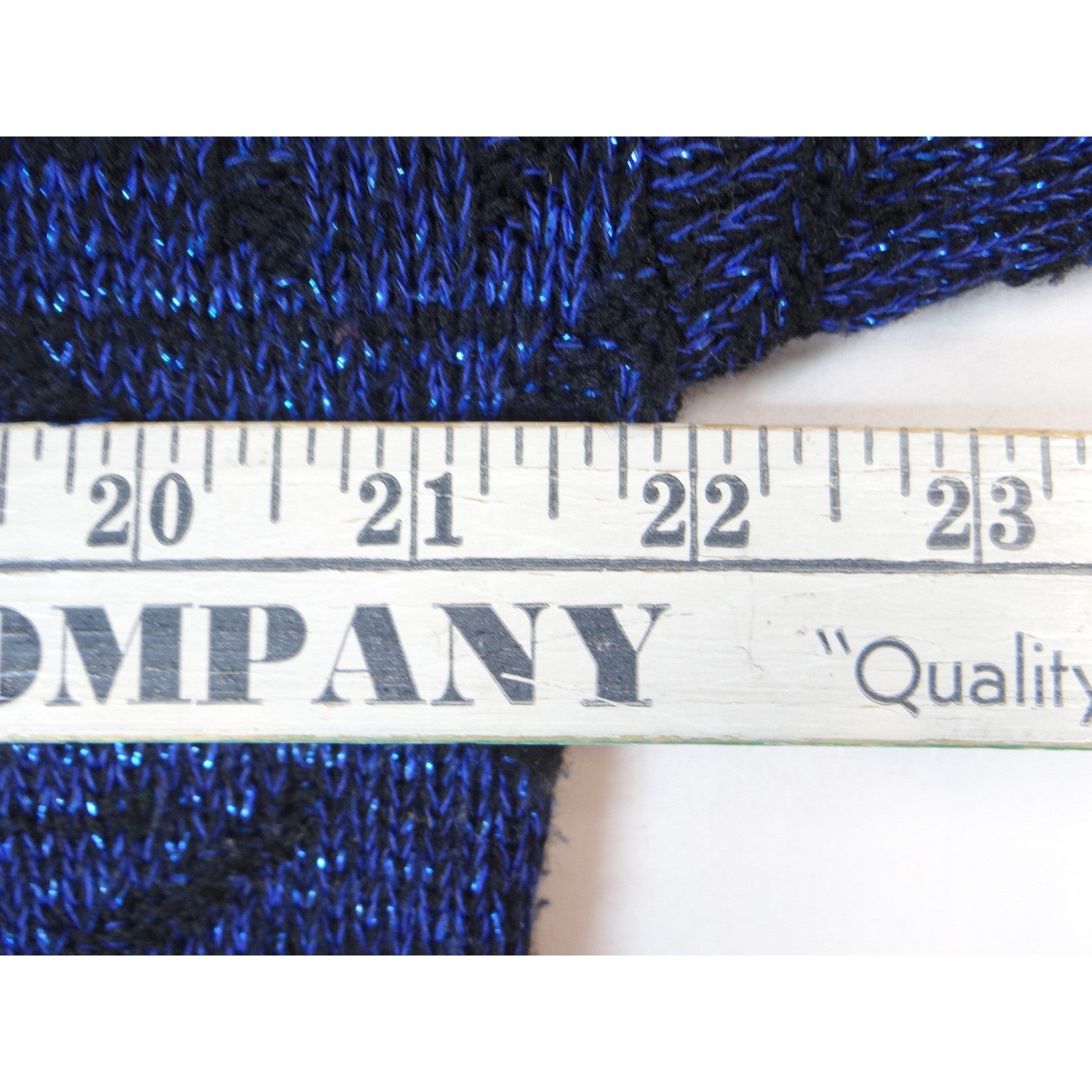 Vintage PRIVATE EYES Sparkle Blue Black Geometric Mock Neck Knit Sweater Women's