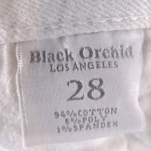 Black Orchid Los Angeles Womens White Distressed Straight Leg Jeans Size 28