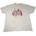 Half Evil 333 Mens Graphic T-Shirt Cream Off-White Devils Rabbits Streetwear XL