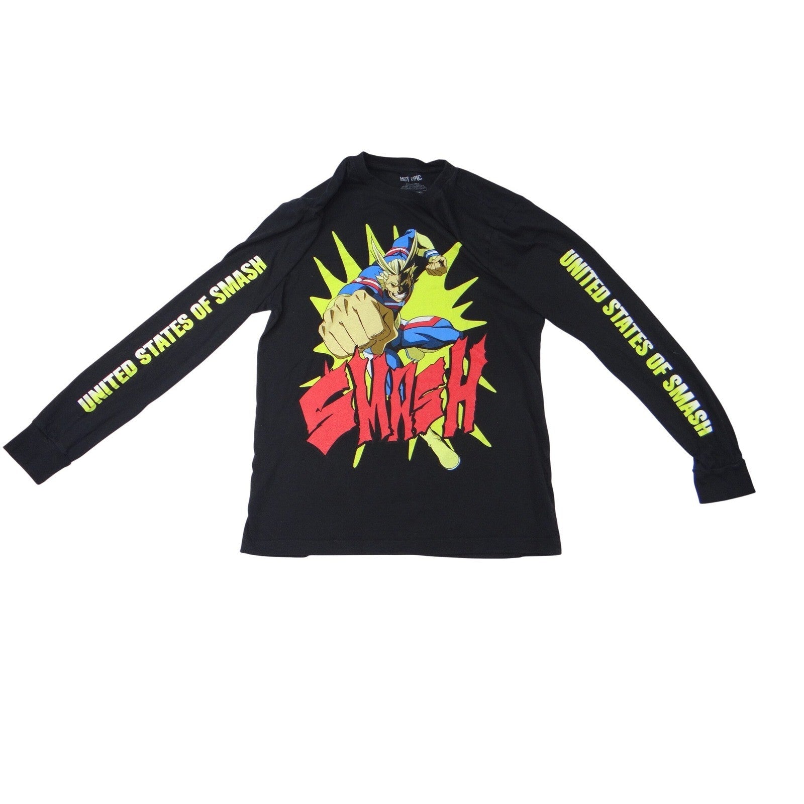Hot Topic MHA All Might United States of Smash Long Sleeve Shirt Men's M