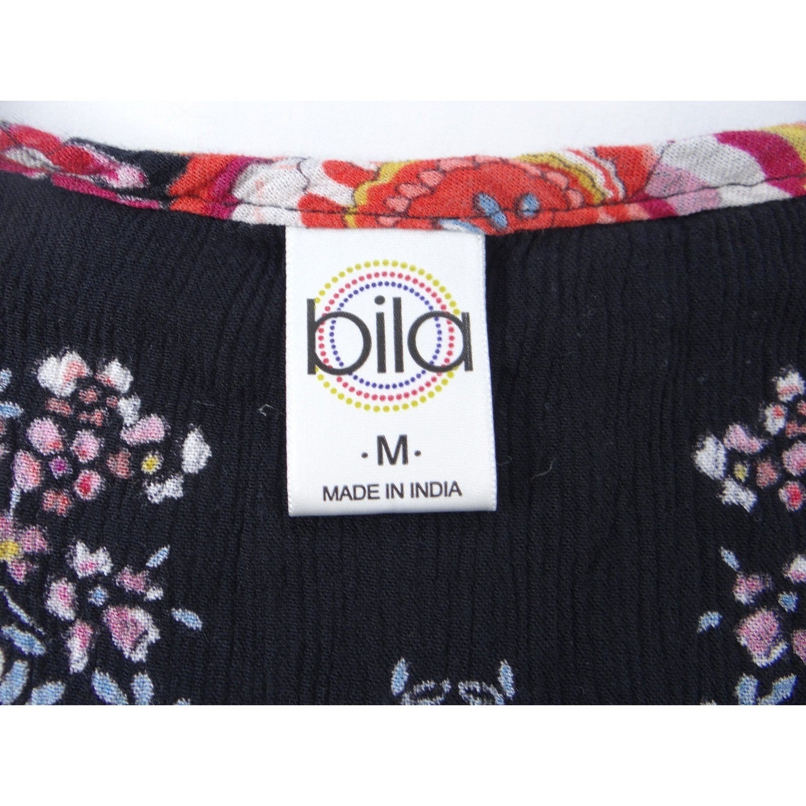 Bila Black Floral Crochet Neck Sleeveless Crop Top Womens Size M