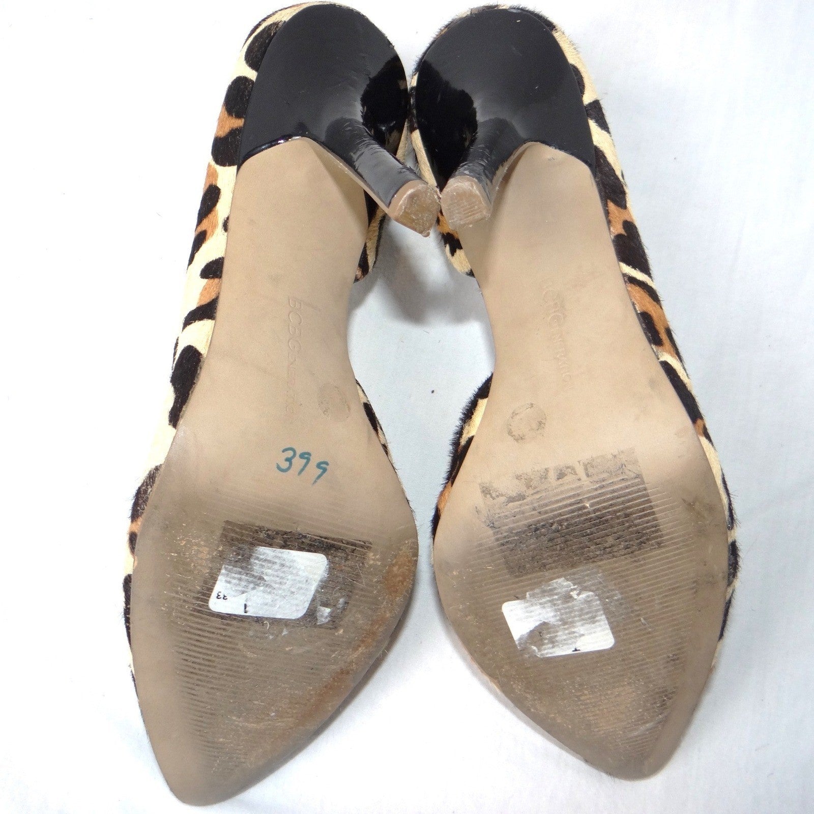 BCBGeneration Jaze Leopard Print Calf Hair d'Orsay Pumps Heels Size 9M PL-JAZE-X