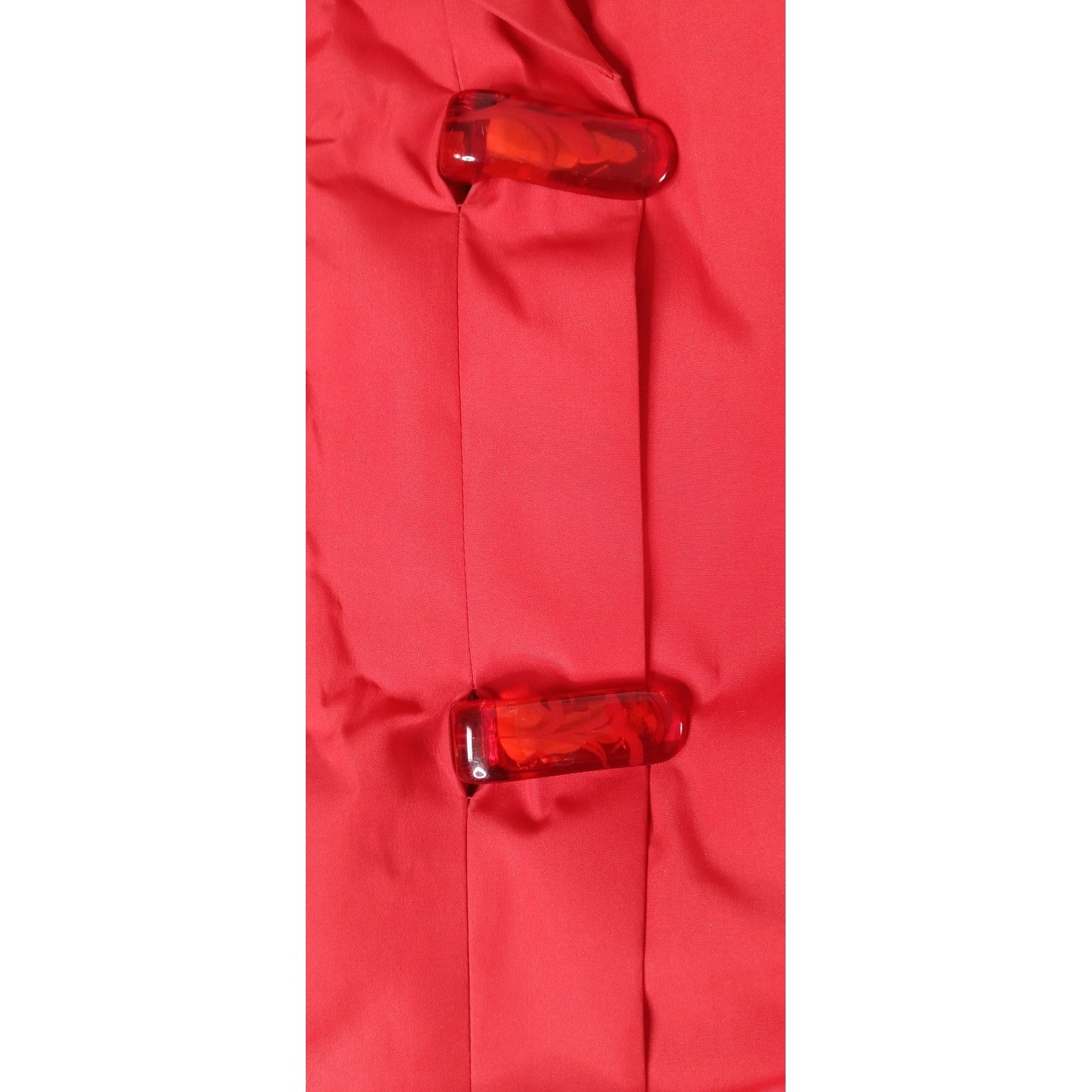 Vintage Drizzle Women's Red Hooded Belted Trench Coat Rain Jacket Size 14R