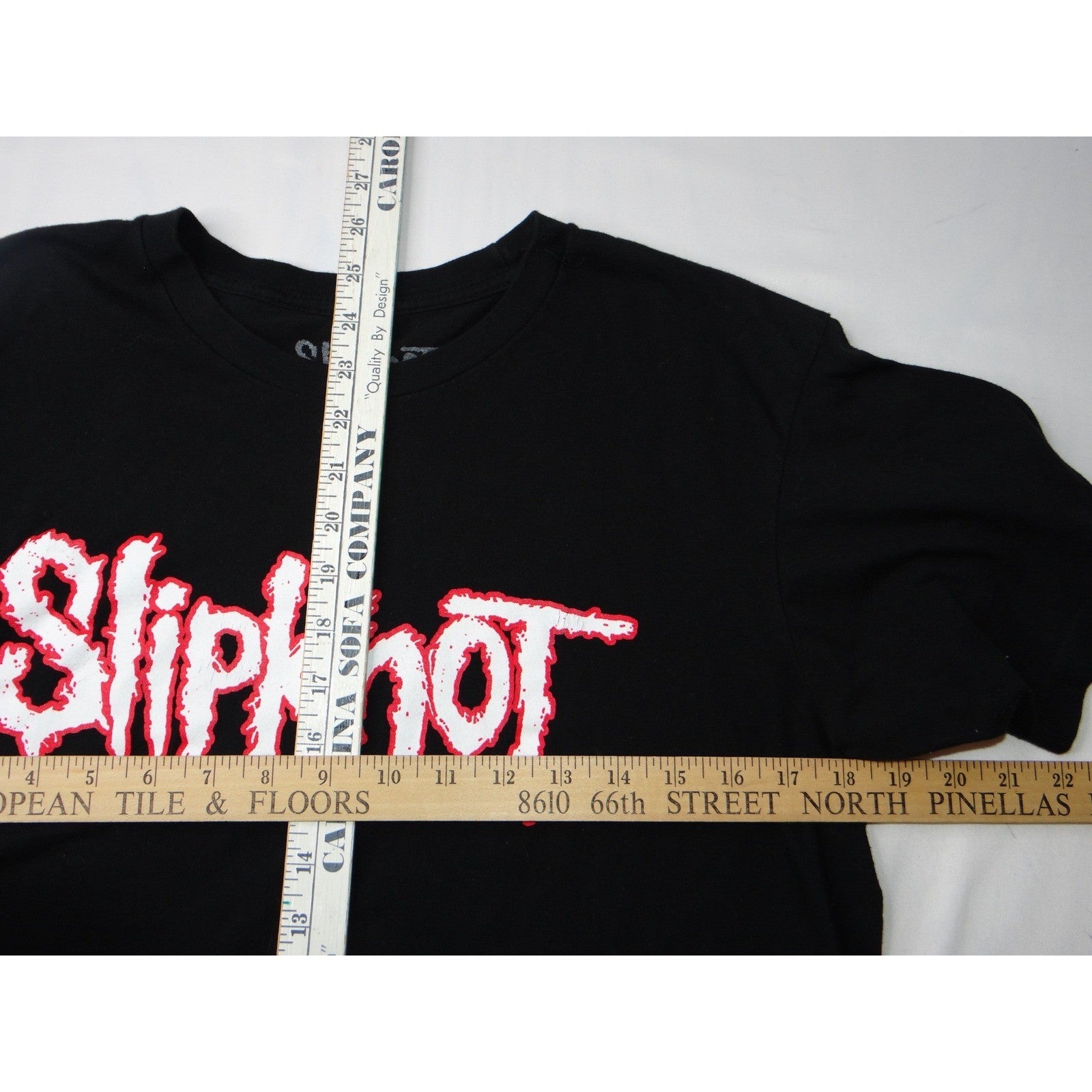 Slipknot Black T Shirt Graphic Band Logo Women's Size Large
