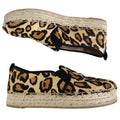 Sam Edelman Women Leopard Print Calf Hair Platform Espadrille Slip On Shoes 8