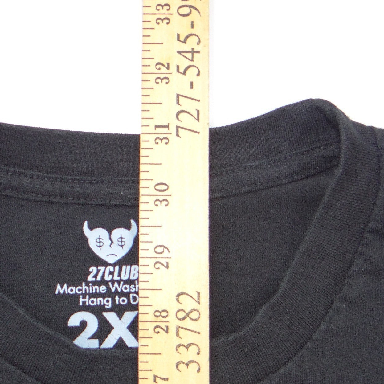 27Club Mens 2XL Black Graphic T-Shirt Broken Heart Rib Cage Floral Butterfly