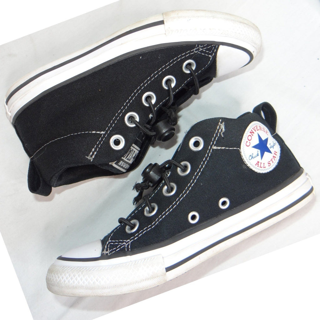 Converse Chuck Taylor All Star Mid Top Black Canvas Youth Shoes Size 13