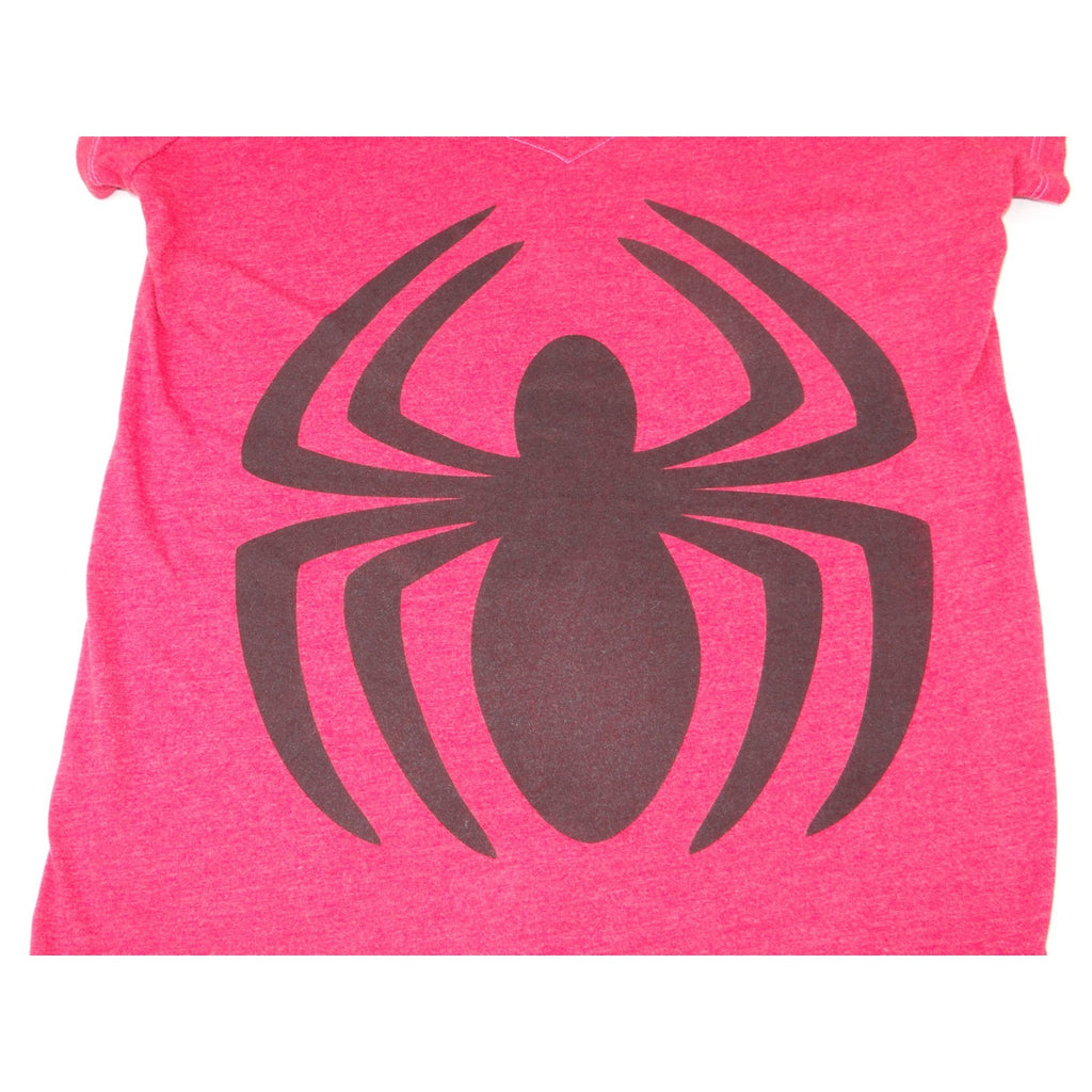 Marvel Spider Man Graphic Womens V Neck T Shirt Red XL