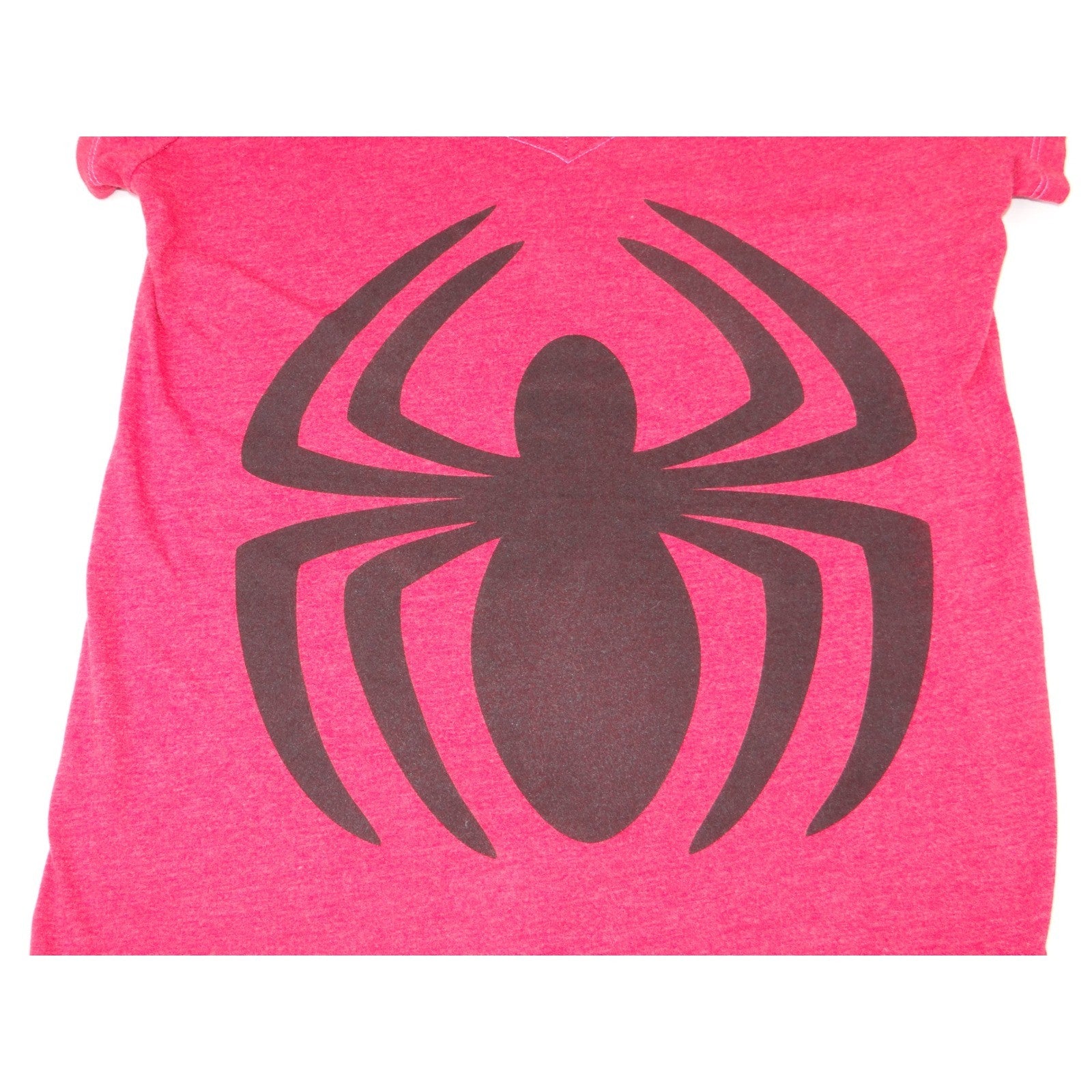 Marvel Spider Man Graphic Womens V Neck T Shirt Red XL