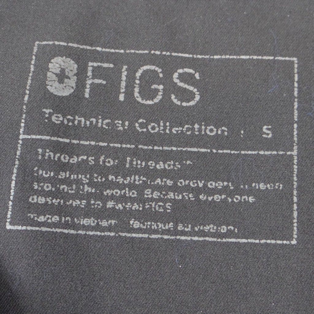 FIGS Technical Collection Black V-Neck Scrub Top Womens Small 1-Pocket