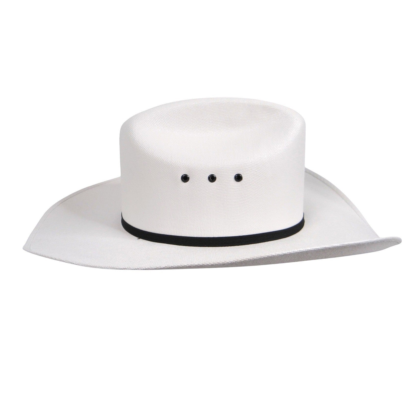 Smithbilt White Straw Cowboy Hat Cattleman Crease Wide Brim Western Hat 2182