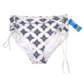 NWT-Rue Bleu by Rue21 Womens 1X High Waisted Bikini Bottoms Blue White Tiles