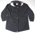 Giorgio Morandi Black Hooded Drawstring Parka Jacket Women's 1X