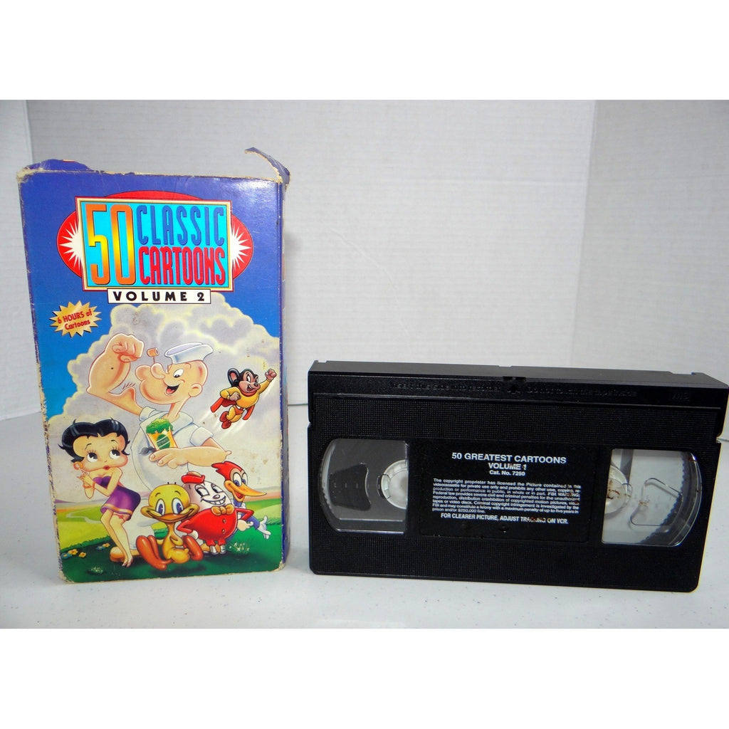 50 Classic Cartoons Volume 1 VHS Popeye Betty Boop Casper 6 Hours StarMaker 1997