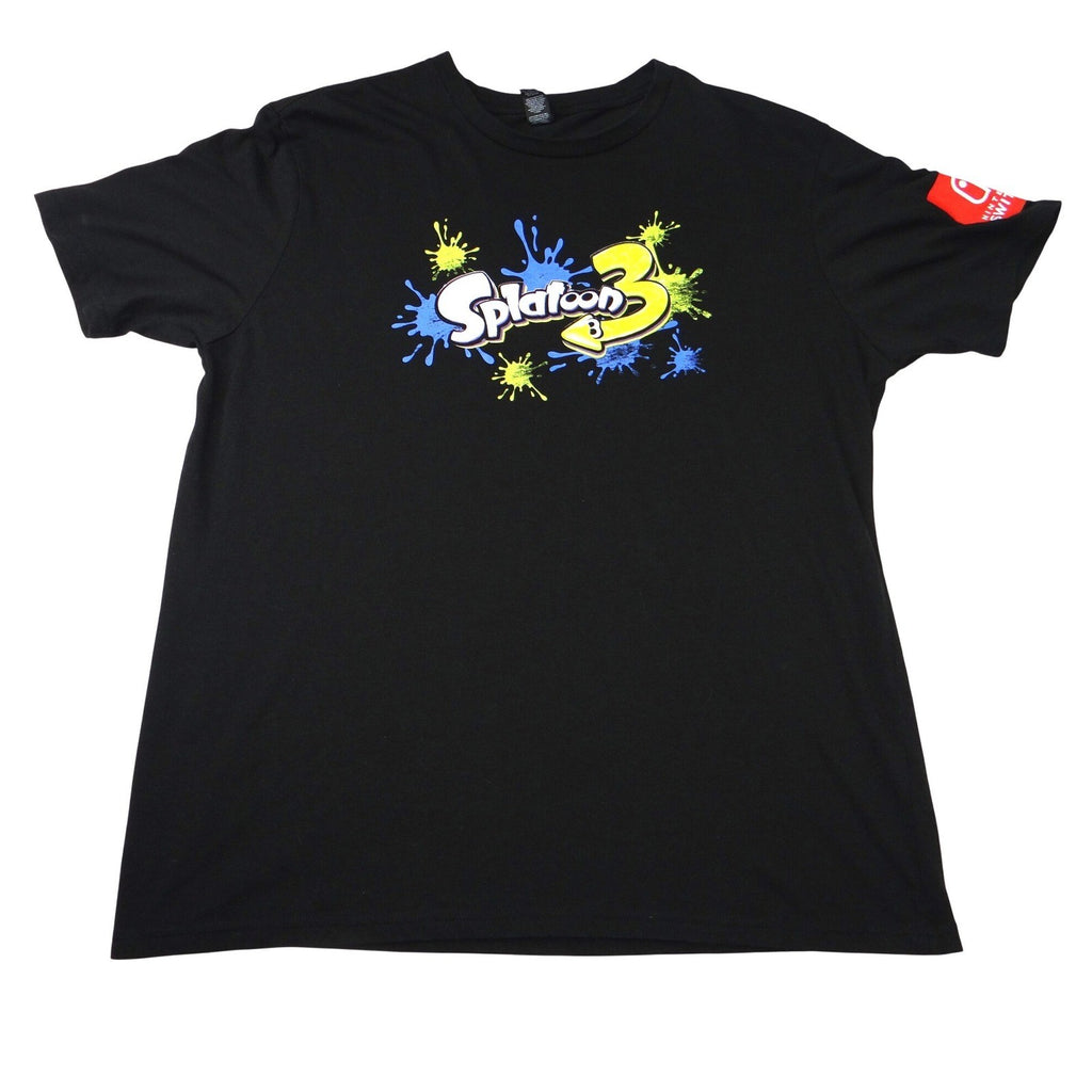 Nintendo Switch Splatoon 3 Black T Shirt Mens Large Gaming Nintendo Tee