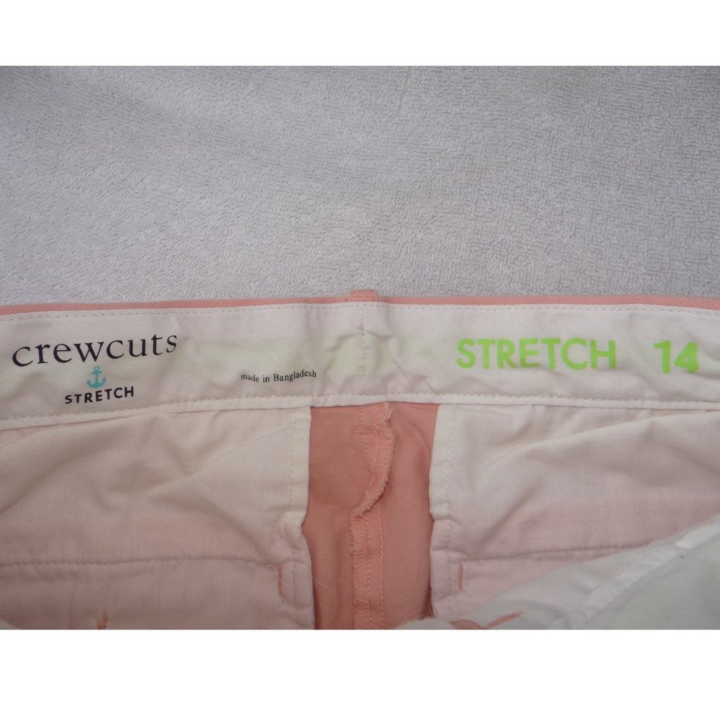 Crewcuts Boys Stretch Chino Pants Size 14 Coral Pink Slim Straight J.Crew