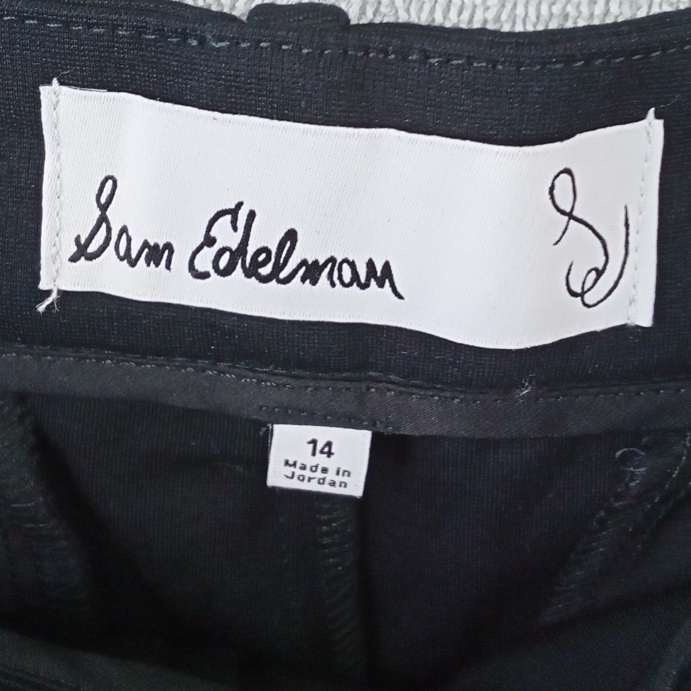 NWT-Sam Edelman Norah Black Wide Leg Ankle Pants Womens Size 14 Career Trousers
