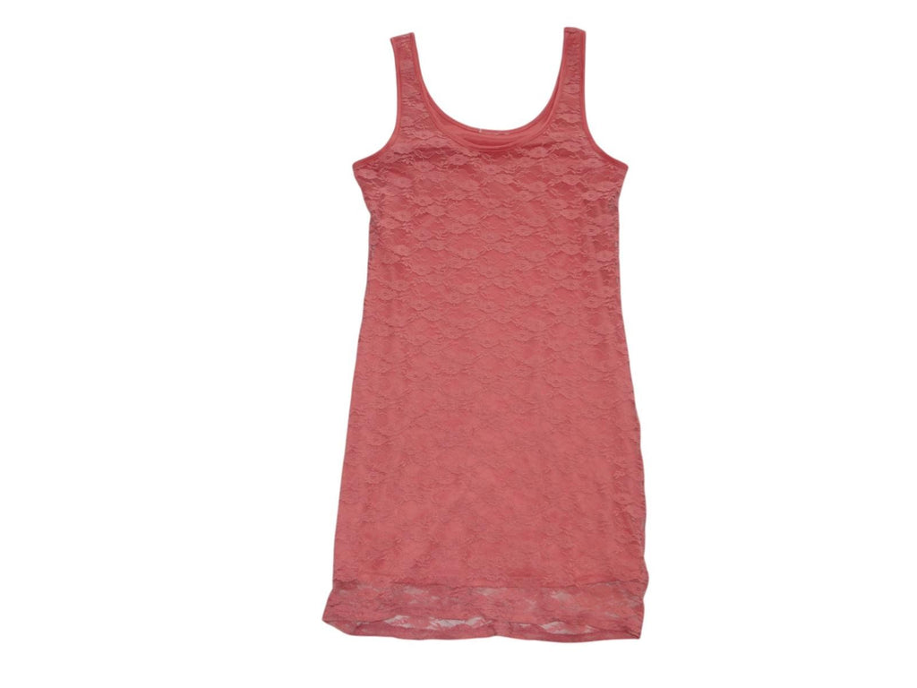 Elegant Coral Lace Dress