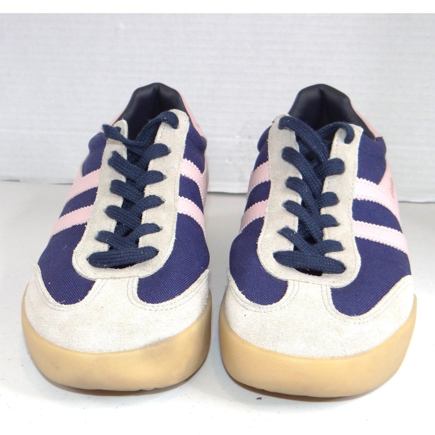 Gola Pacer Navy Pink Grey Low Top Sneakers Womens Size 9.5 Gum Sole