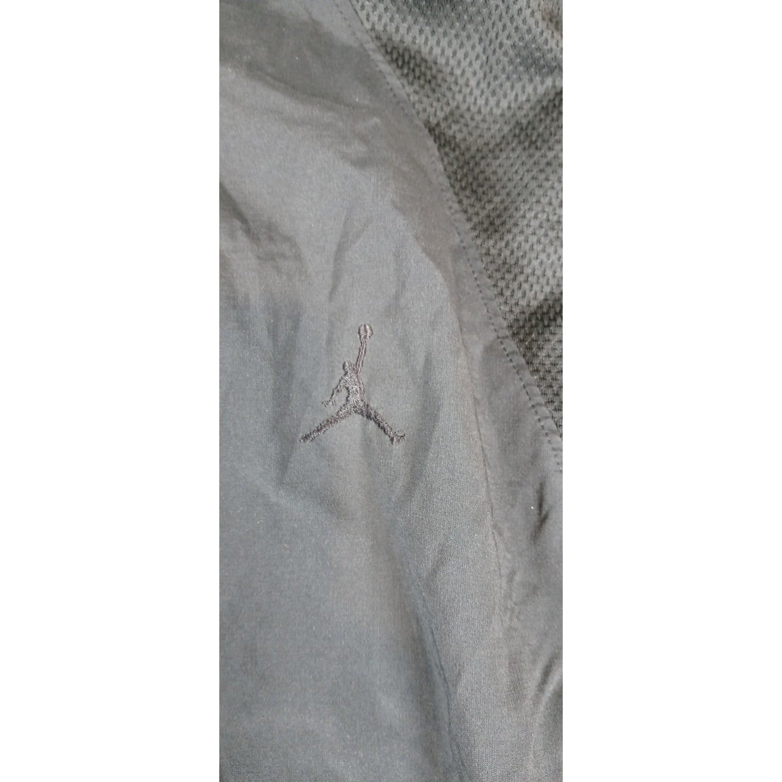 Jordan Black Track Jacket Reflective Stripe Full Zip Men's Medium Athletic