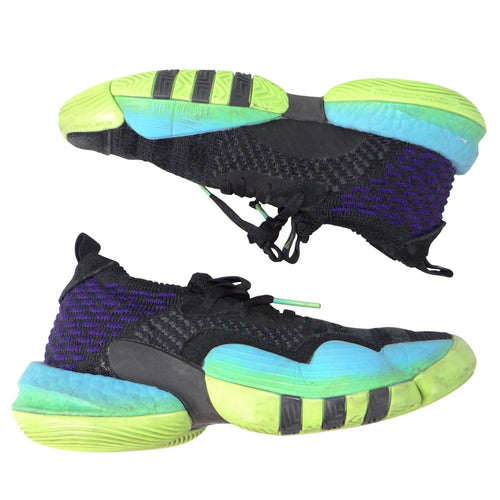 Adidas Trae Young 2.0 Mens 5.5 Basketball Shoes Black Purple Neon