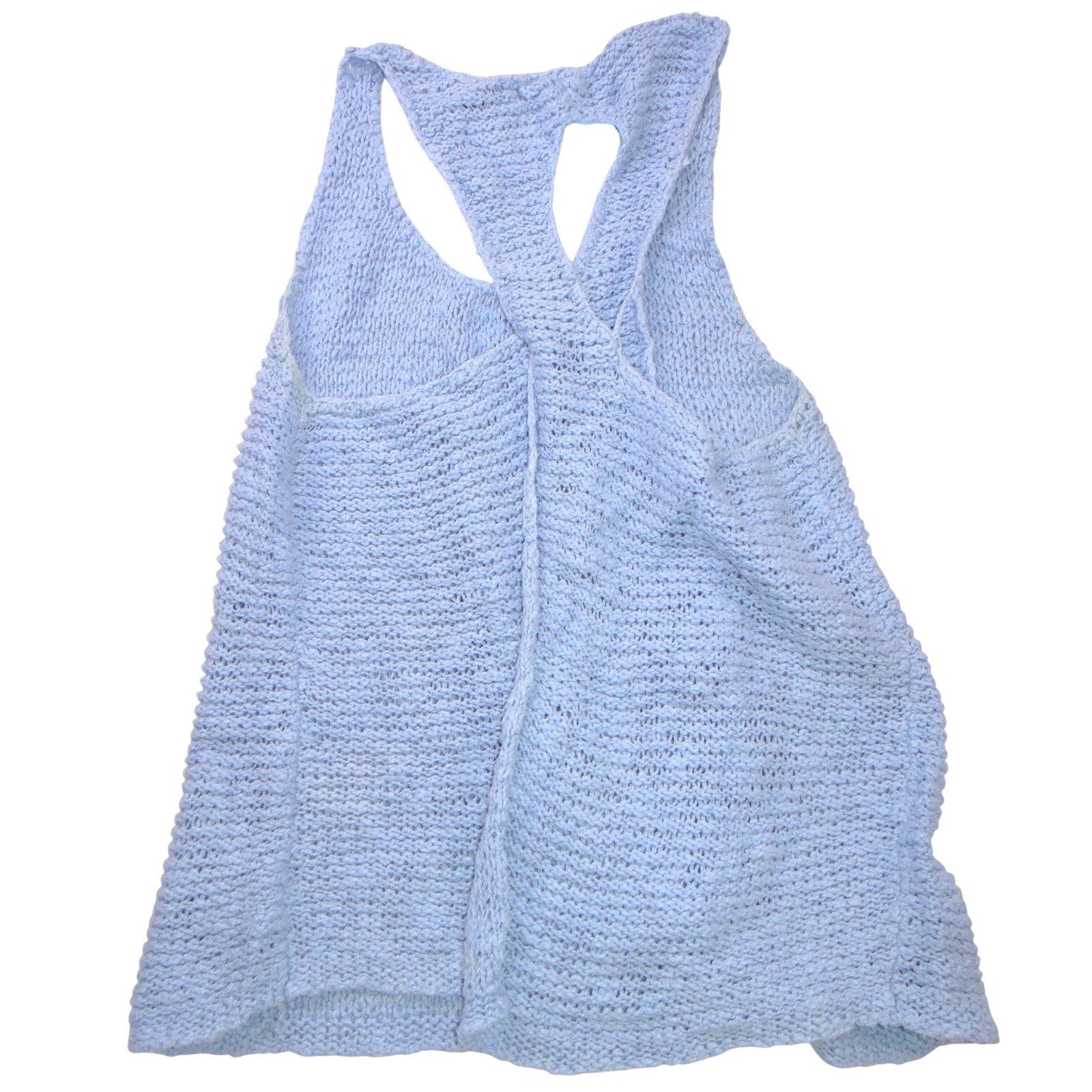 American Eagle Outfitters Light Blue Knit Racerback Tank Top Womens Medium