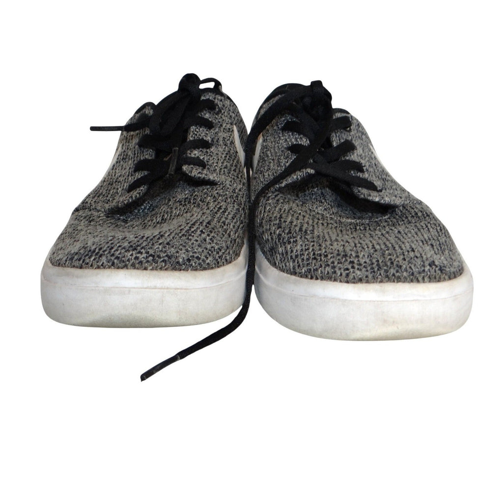Nike Mens Shoes Gray White Knit Lace Up Athletic Sneakers Size 9.5