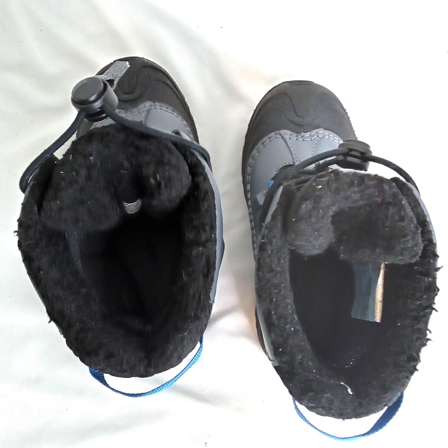 Columbia Kids Waterproof Snow Boots Grey Black Blue Omni-Heat Size 1
