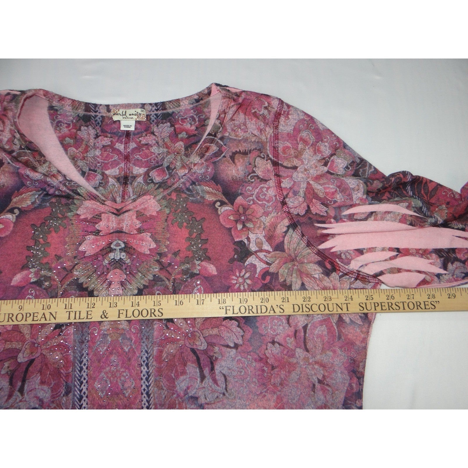 World Unity Woman 3X Floral Patterned Blouse