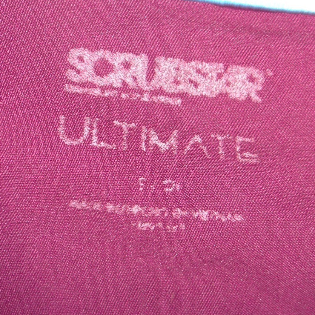 Scrubstar Ultimate Magenta Purple V-Neck Scrub Top Womens Small Zipper Pocket