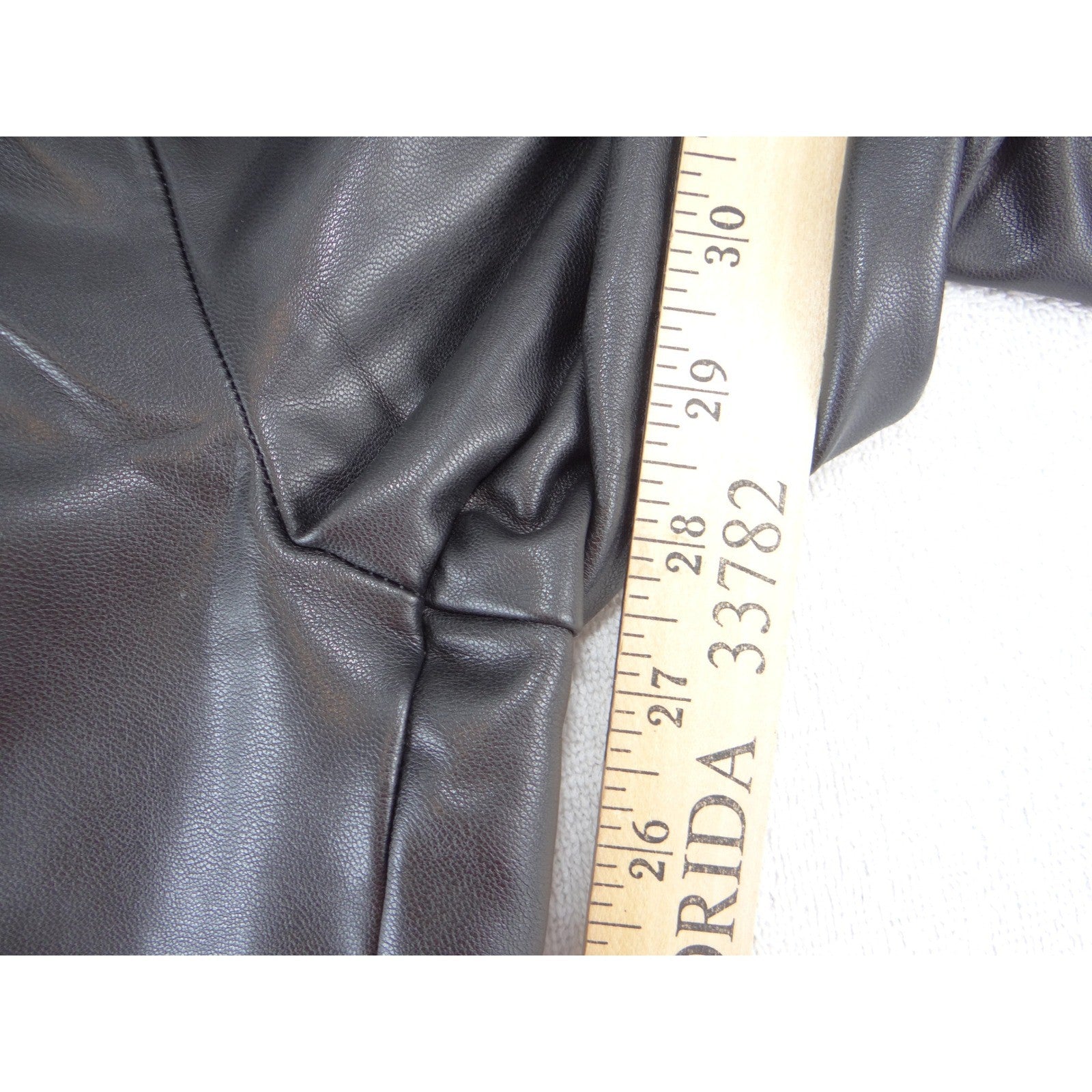Stork & Babe Womens Maternity Faux Leather Leggings Black Skinny Size S/P 2598