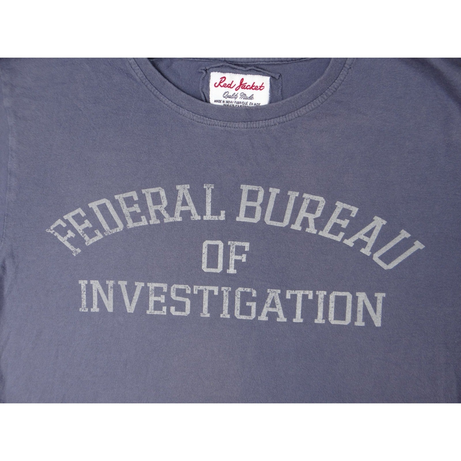 Federal Bureau of Investigation FBI Graphic T Shirt Mens Size Small Grey