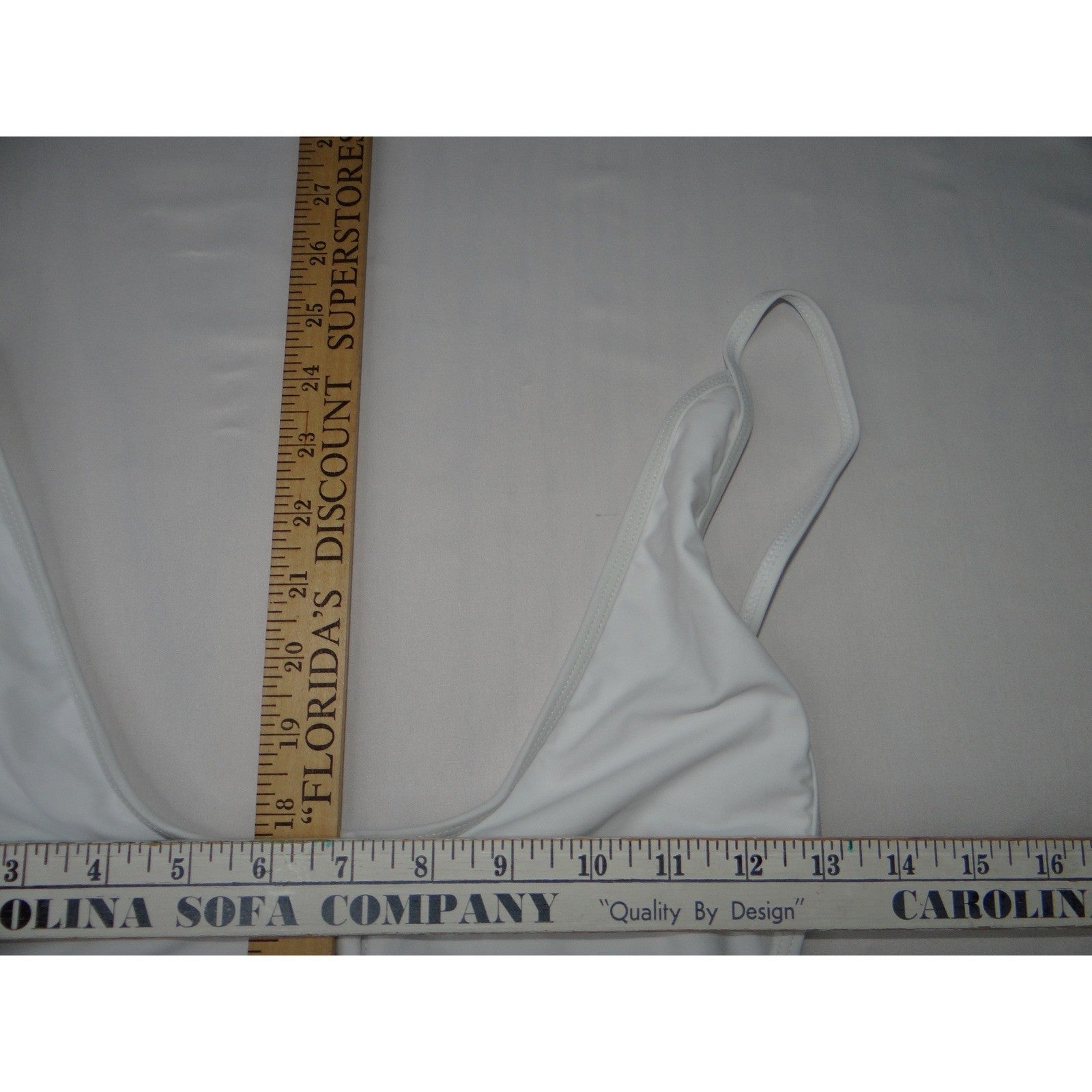 NWT-Shekini Womens White Button Front High Cut Thong One Piece Swimsuit XL