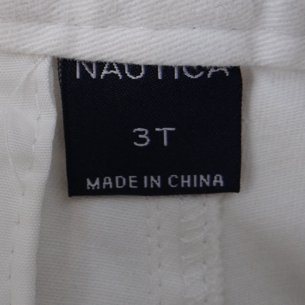 Nautica Womens White Twill Chino Shorts Size 3T Mid Rise Solid Casual
