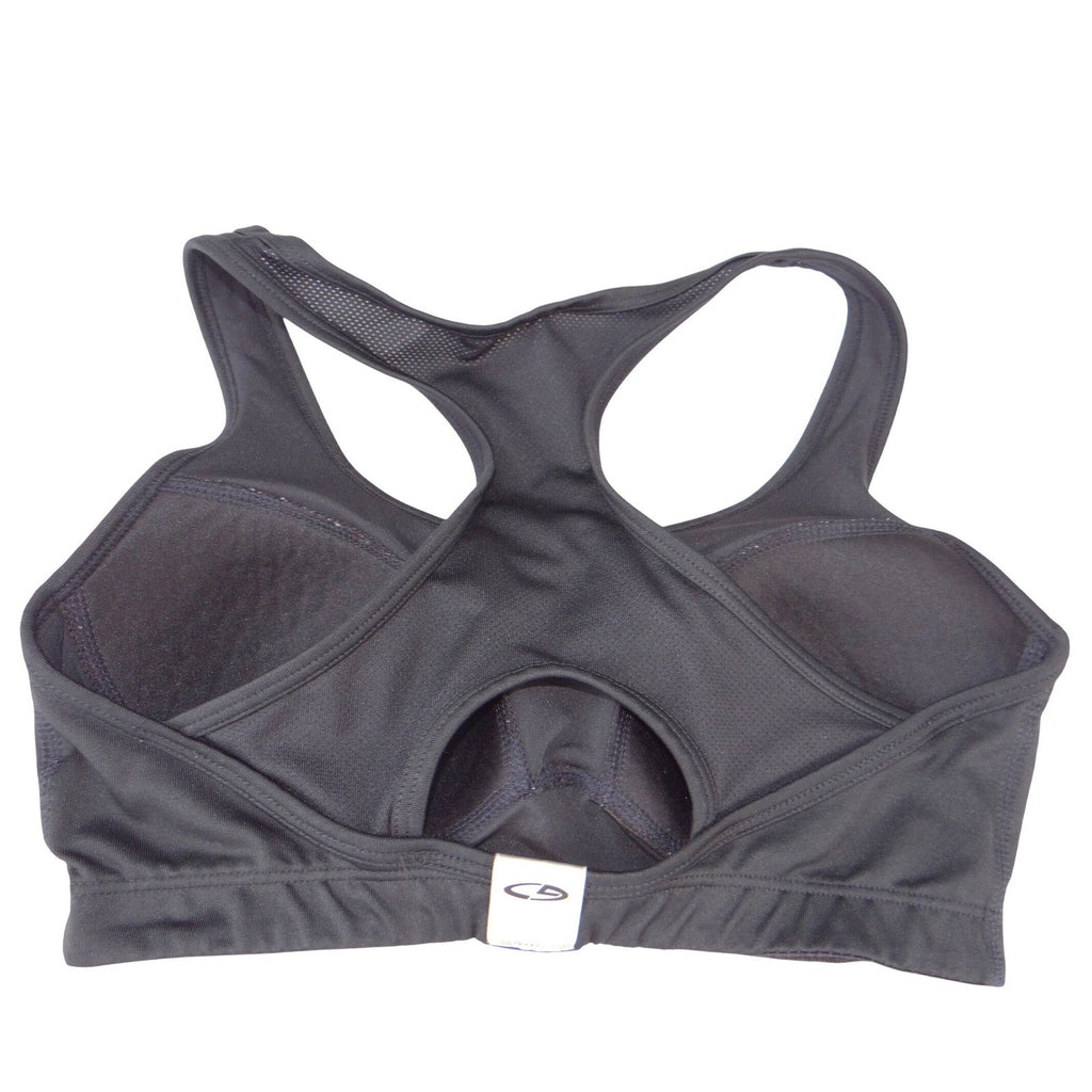 C9 Champion Womens Racerback Sports Bra Black Mesh Back Size S