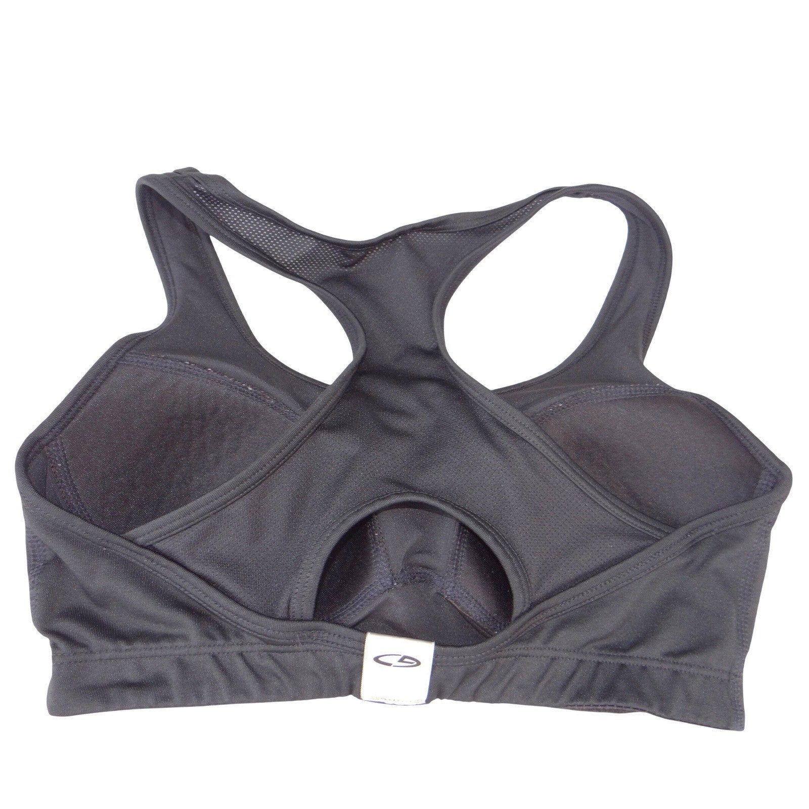 C9 Champion Womens Racerback Sports Bra Black Mesh Back Size S