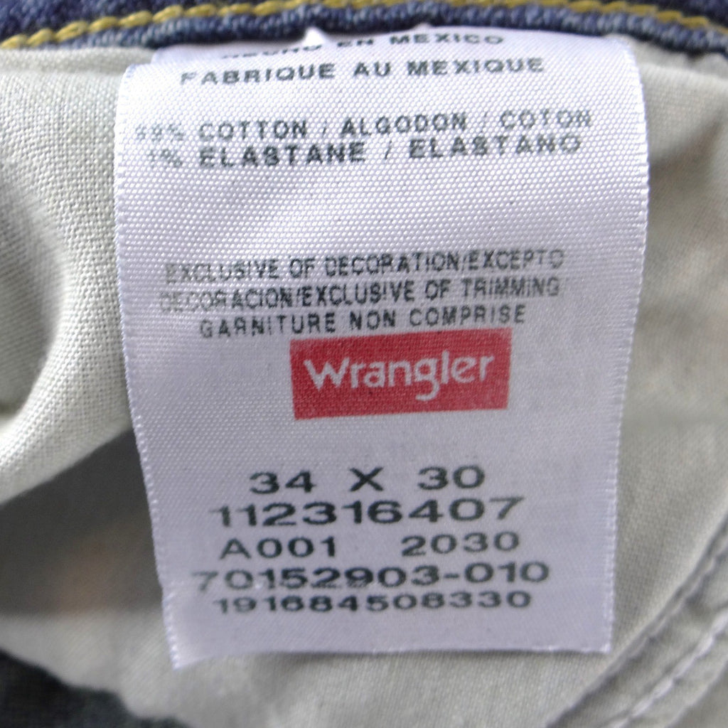 Wrangler Relaxed Boot Cut Jeans Mens 34x30 Medium Wash Blue Denim