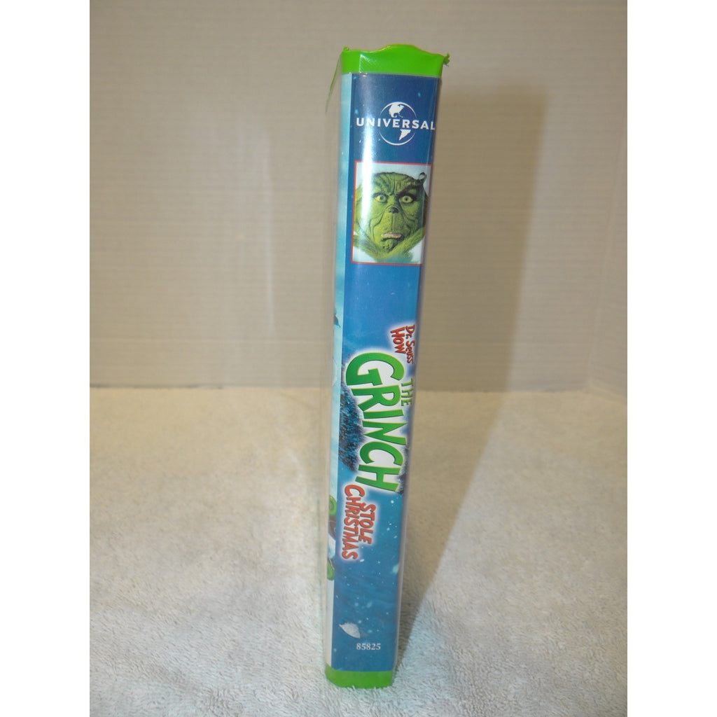 How The Grinch Stole Christmas VHS Jim Carrey Green Clamshell Case 2000 PG
