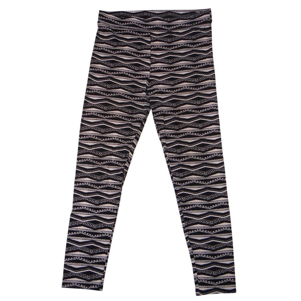 PINK Victoria's Secret Geometric Wave Print Leggings Size L Black White