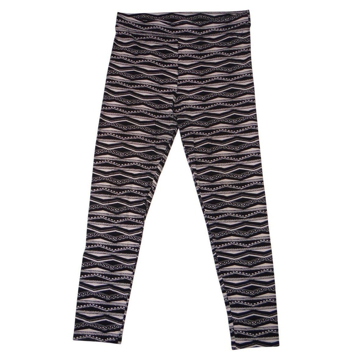 PINK Victoria's Secret Geometric Wave Print Leggings Size L Black White