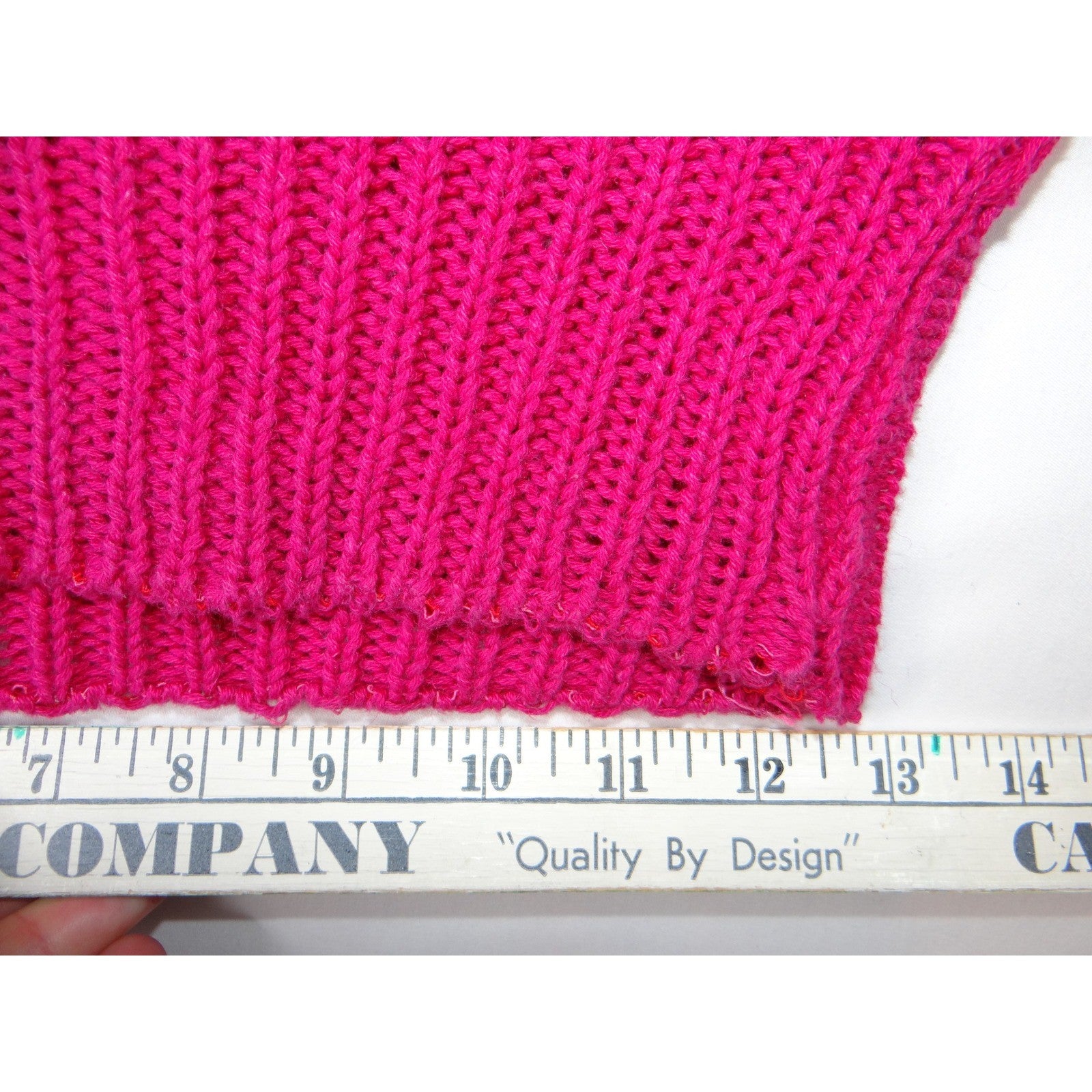 Vintage Nicole Curie Knit Sweater Women M Pink Short Sleeve Textured Pullover