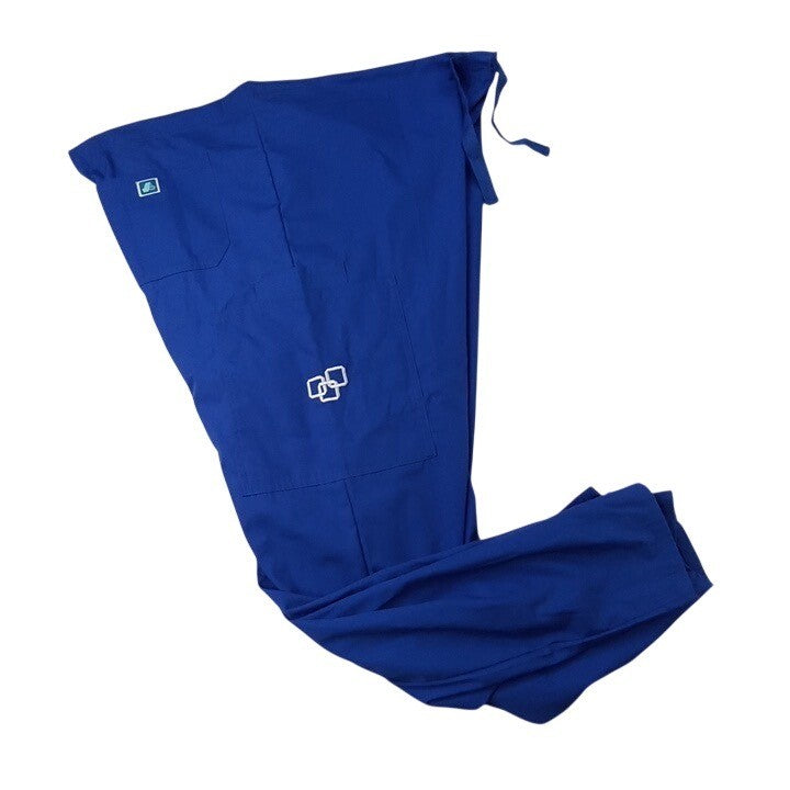 NWT-Adar Medical Uniforms Blue Scrub Pants Cargo Pockets Drawstring Waist XLG