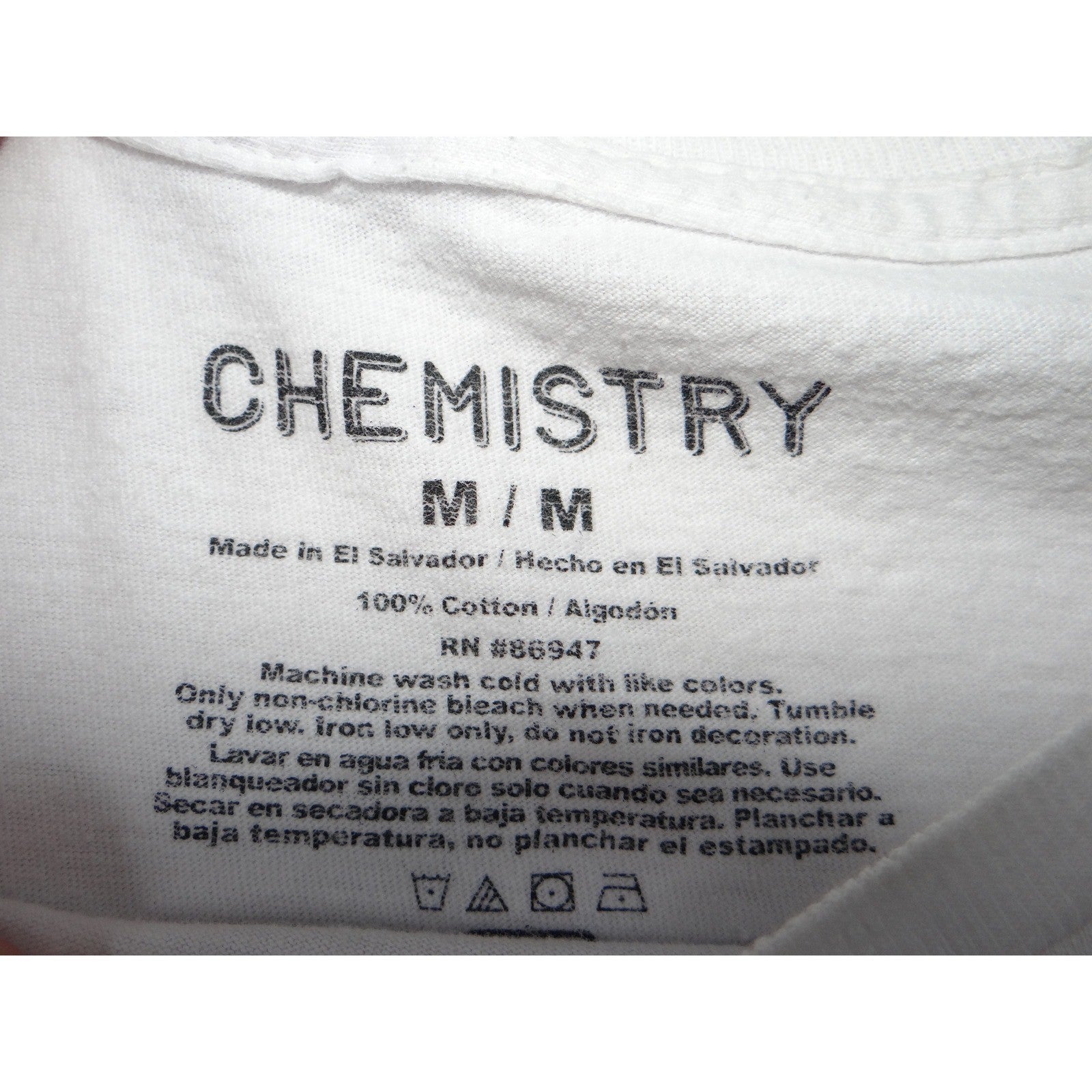 CHEMISTRY Womens White Short Sleeve Corvette Graphic T Shirt Size Medium