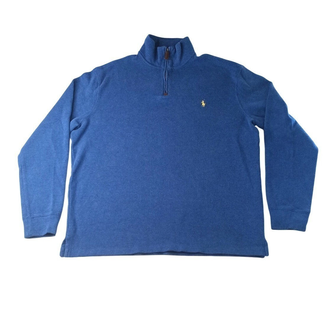 Ralph Lauren Mens Blue Quarter Zip Pullover Sweater Size L