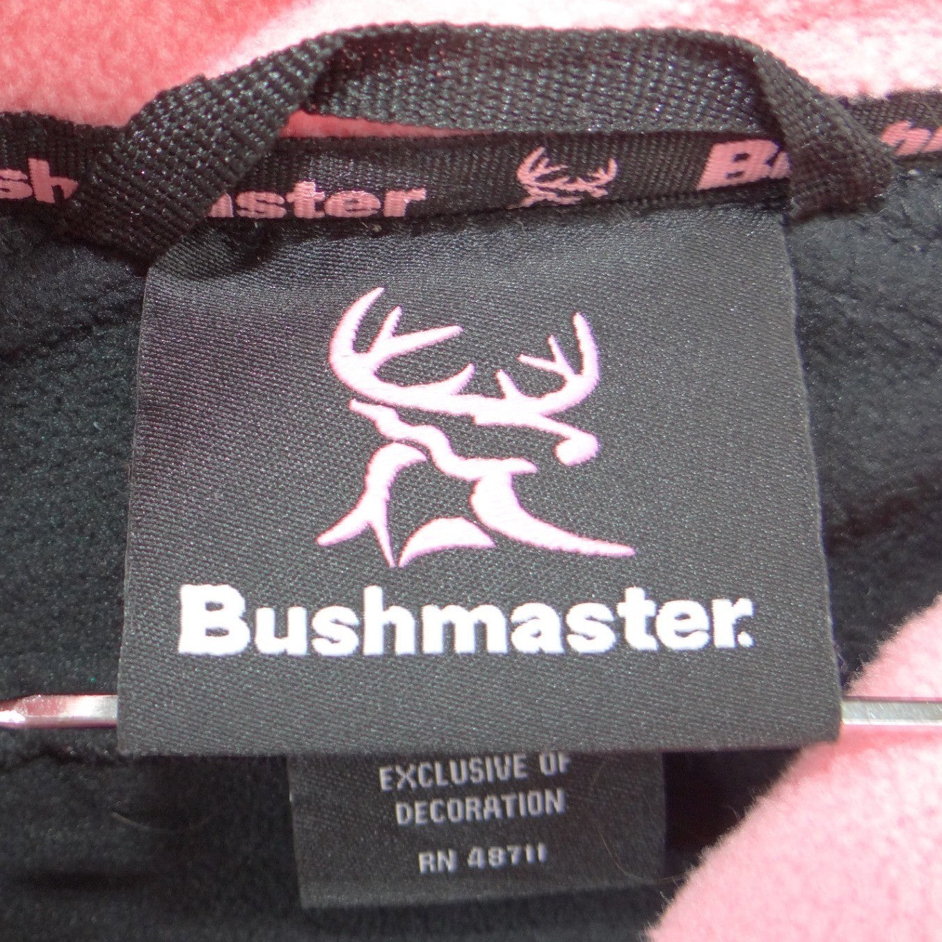 Bushmaster Womens XL Softshell Jacket Pink Realtree Camo Black Full Zip Fleece