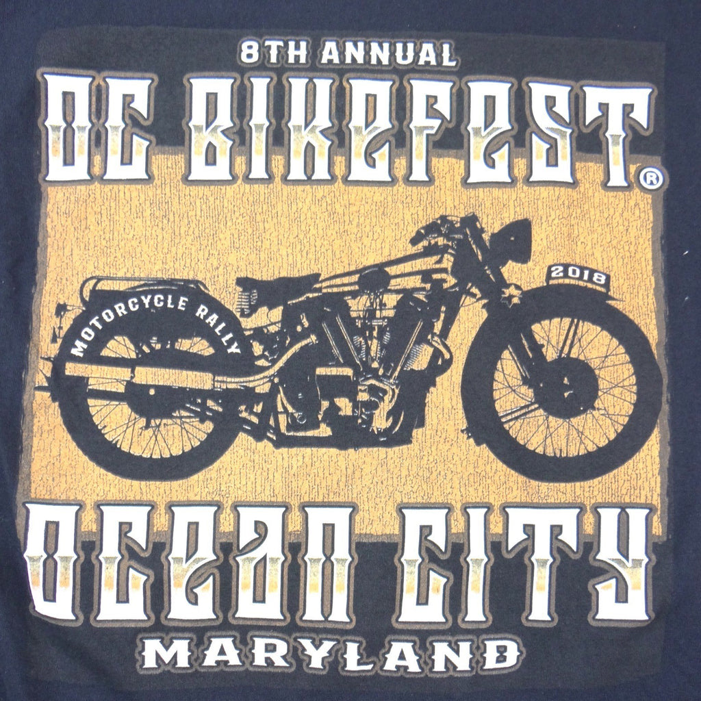 Gildan Mens OC BikeFest 2018 Ocean City Maryland Biker T-Shirt Black Medium