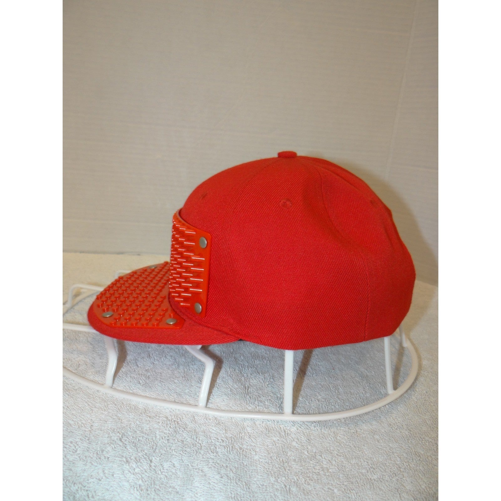 Elope Red Building Block Snapback Hat Customizable Brick Base Plate Flat Brim