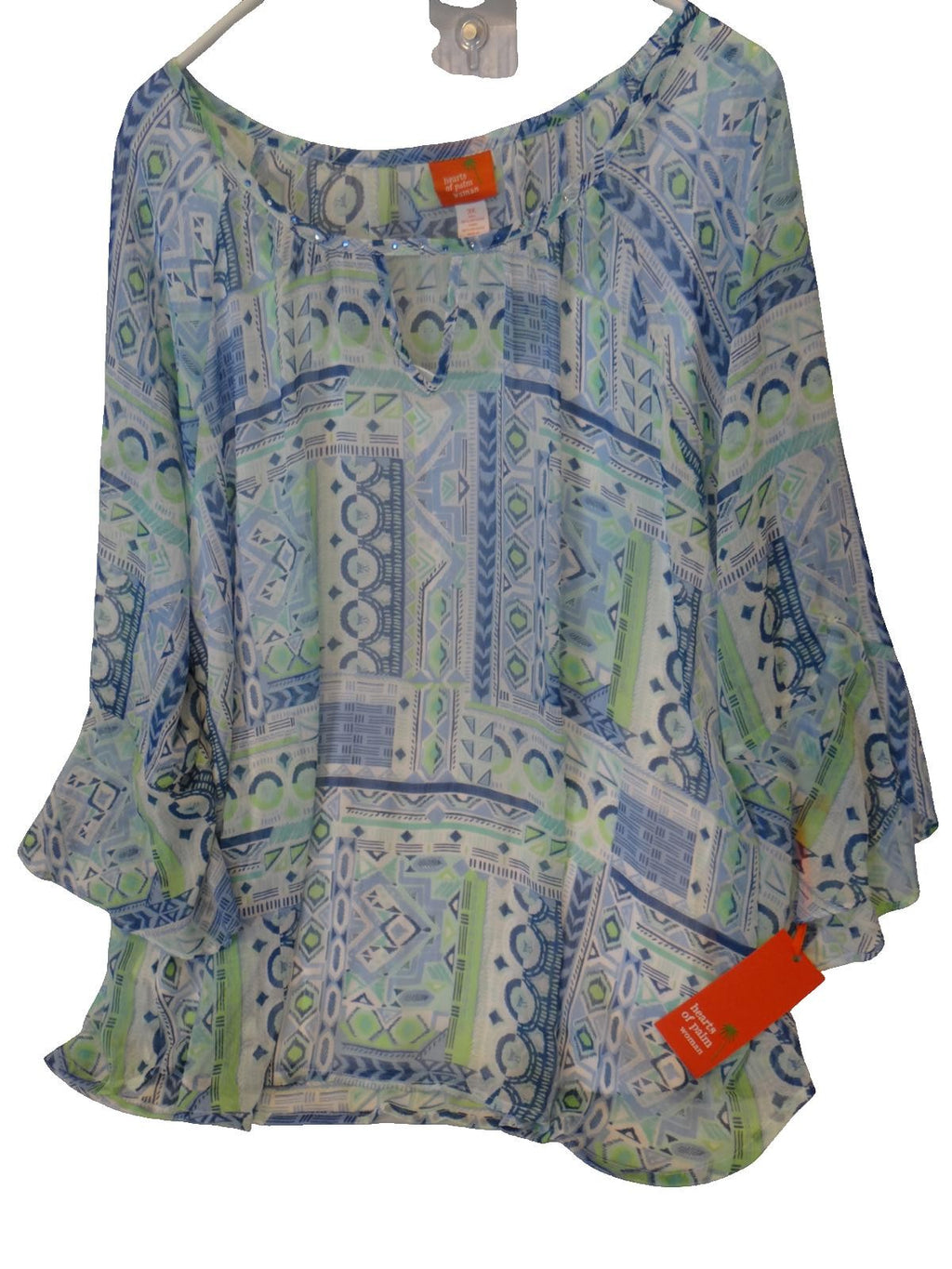 Hearts of Palm Woman Women's Patterned Blouse NWT