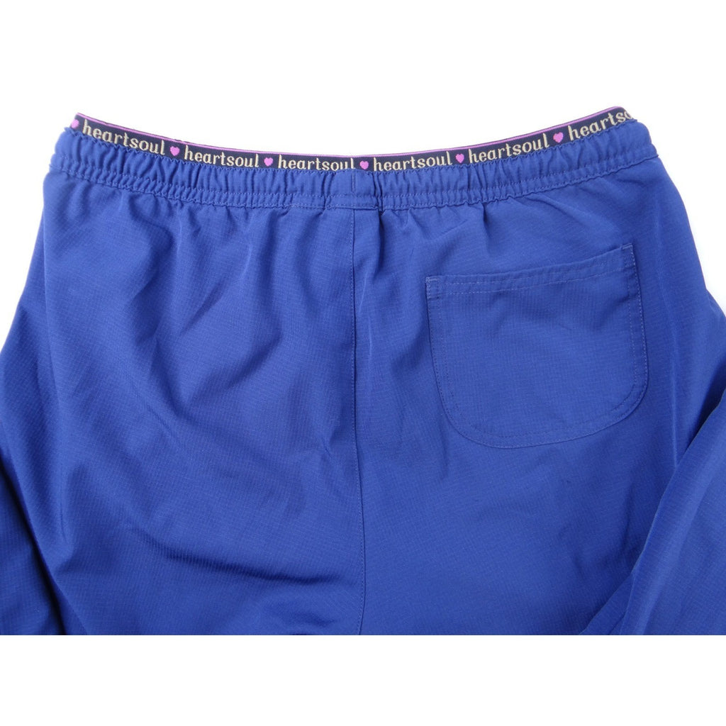 Heartsoul Petite Blue Scrub Pants Drawstring Waist Pockets Flare Leg